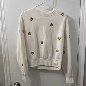 Reflex Cream Emoji Crew Neck Sweater